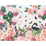 Schumacher Flores Paradisi Panel Set Rose & Peony Wallpaper Sample 5017560