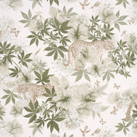 Schumacher Nocturnum Ivory & Olive Wallpaper 5017570
