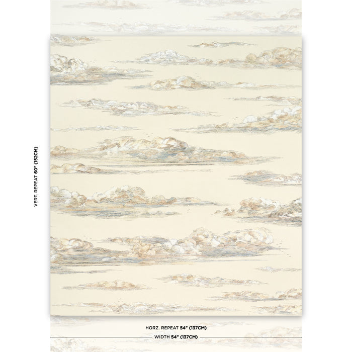 Schumacher Mr. Darcy's Clouds Pemberley Wallpaper Sample 5017580