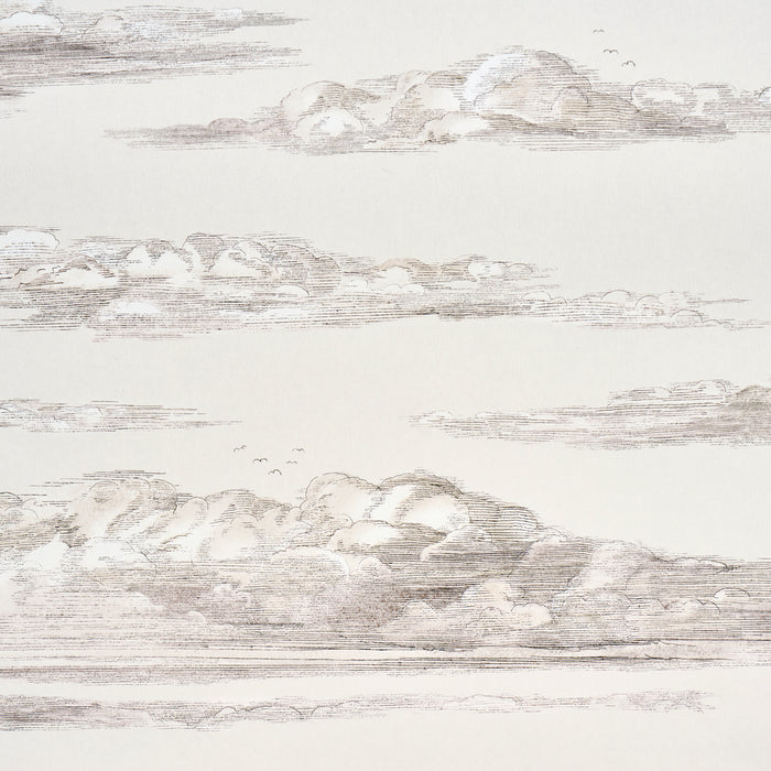 Schumacher Mr. Darcy's Clouds Grisaille Wallpaper Sample 5017582