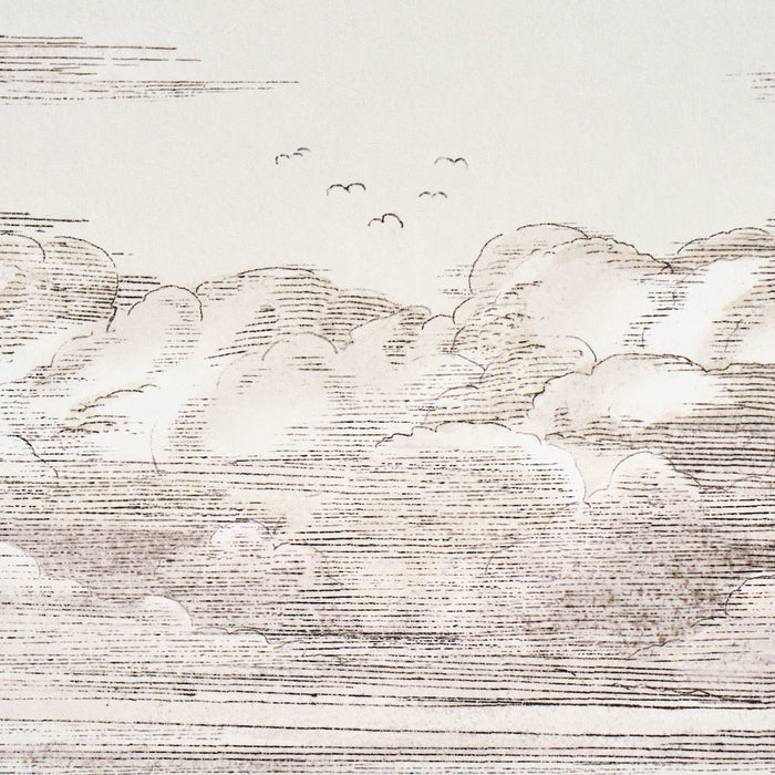 Schumacher Mr. Darcy's Clouds Grisaille Wallpaper Sample 5017582