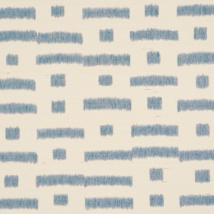 Schumacher Abstract Ikat Sisal Cadet Wallpaper 5017590