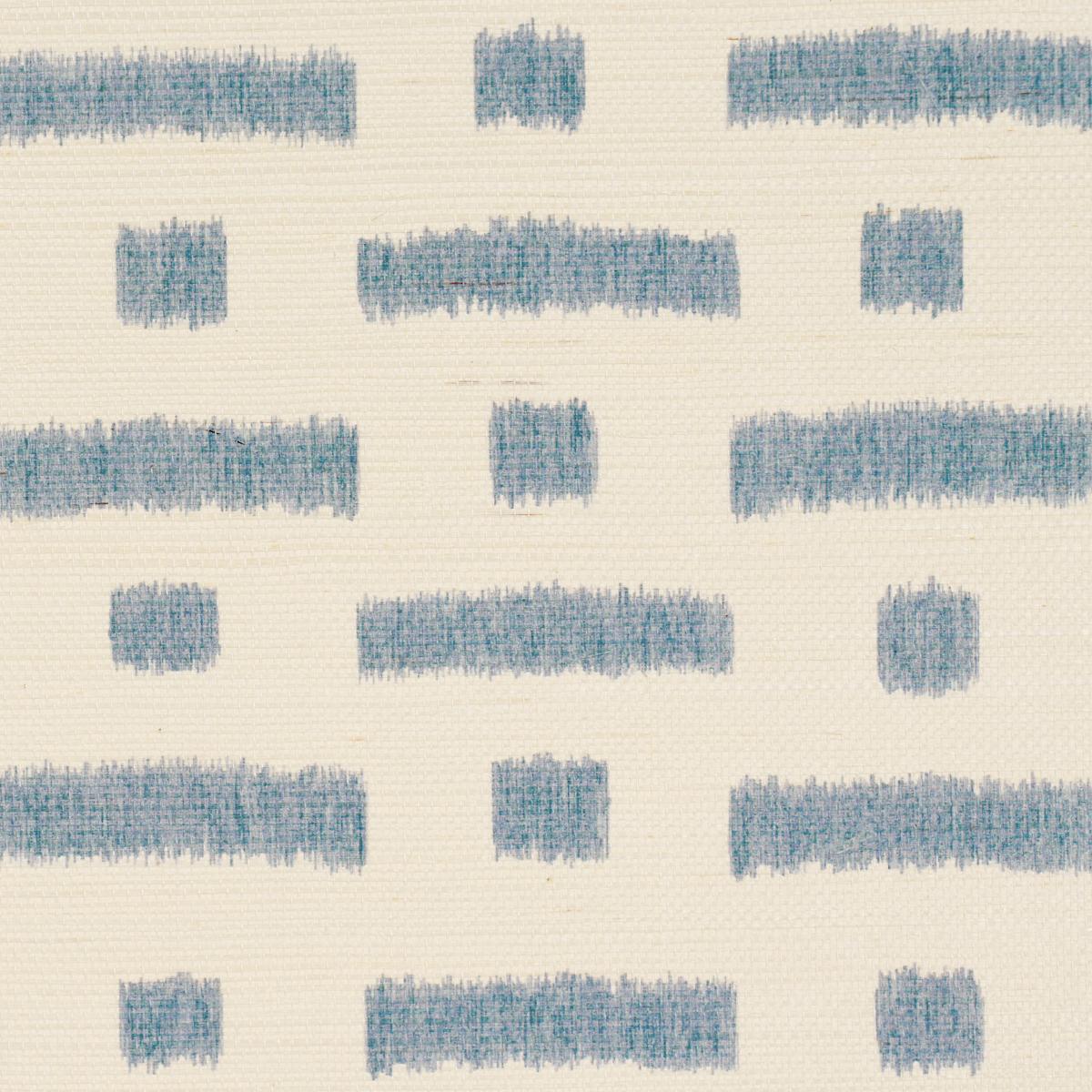 Schumacher Abstract Ikat Sisal Cadet Wallpaper 5017590