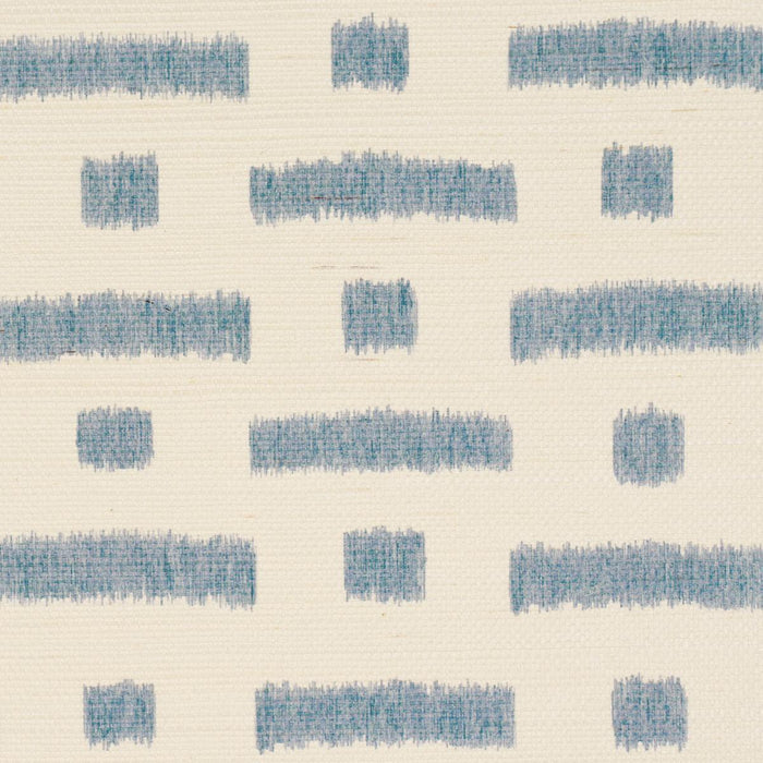 Schumacher Abstract Ikat Sisal Cadet Wallpaper 5017590