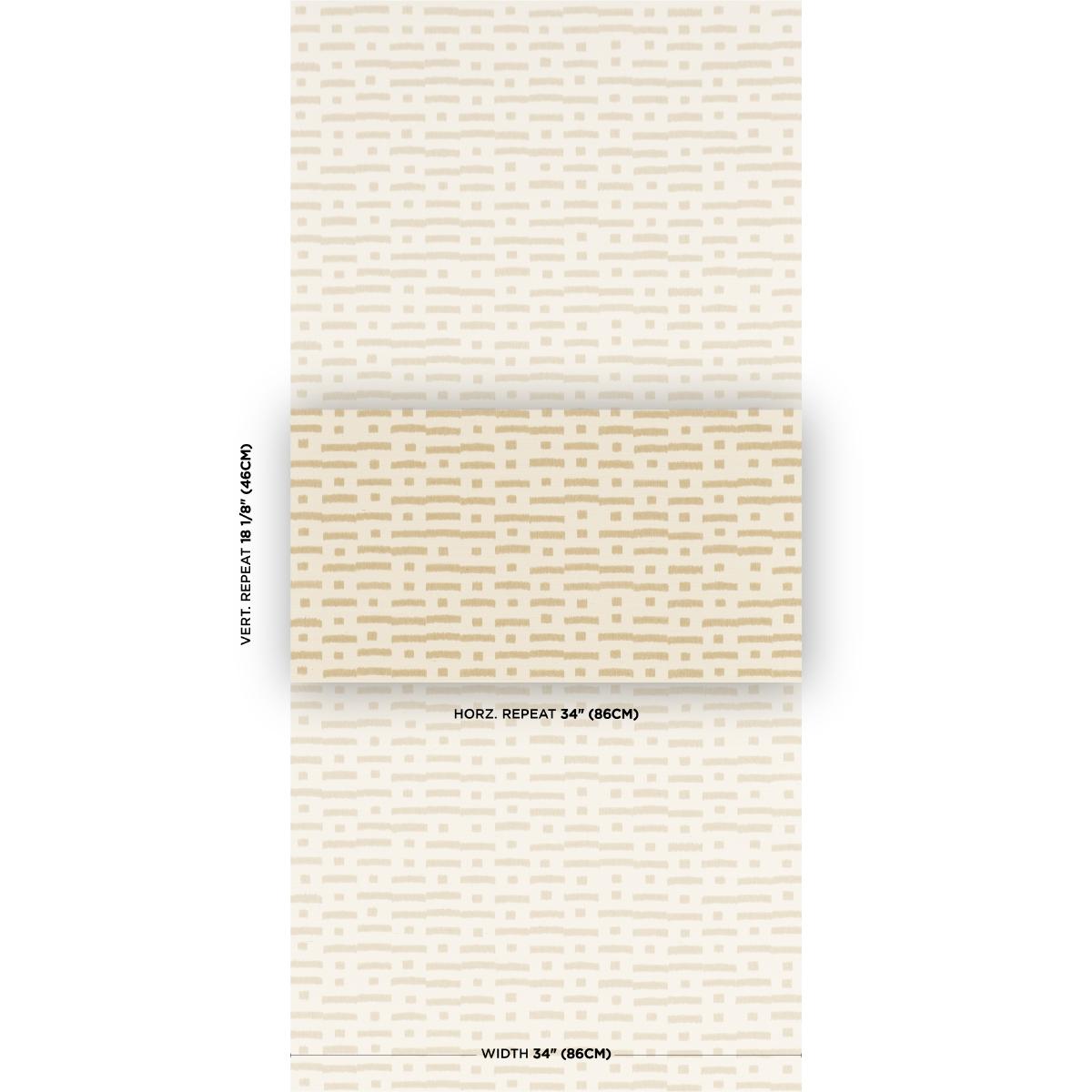Schumacher Abstract Ikat Sisal Beige Wallpaper Sample 5017591
