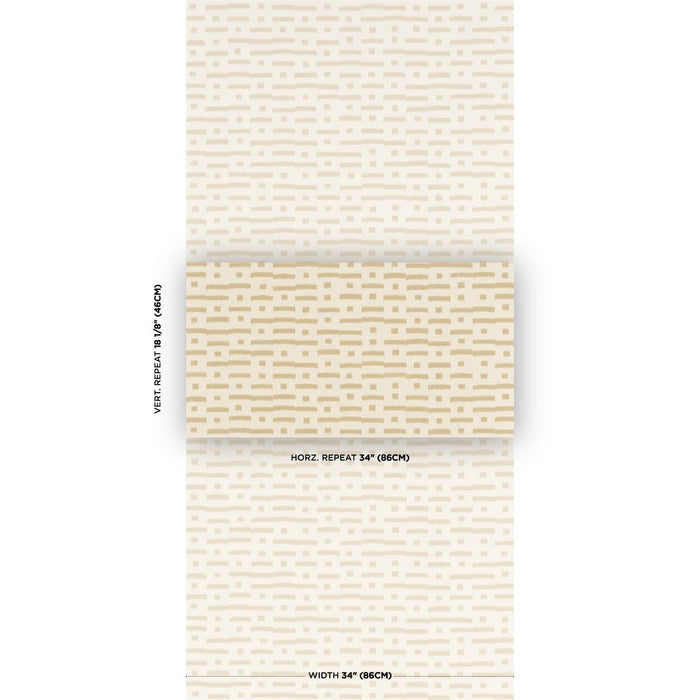 Schumacher Abstract Ikat Sisal Beige Wallpaper 5017591