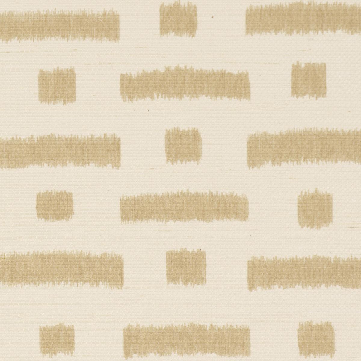 Schumacher Abstract Ikat Sisal Beige Wallpaper 5017591