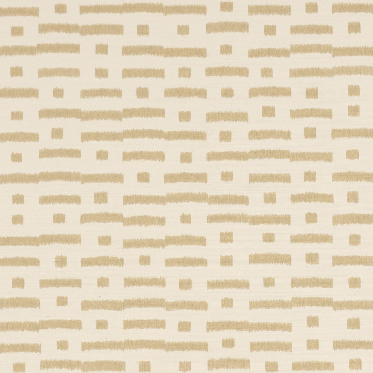 Schumacher Abstract Ikat Sisal Beige Wallpaper Sample 5017591