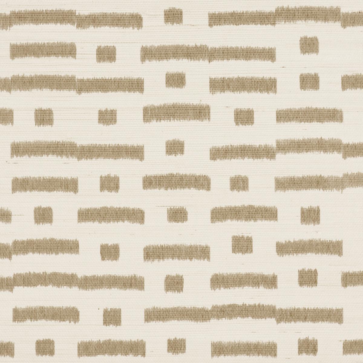 Schumacher Abstract Ikat Sisal Taupe Wallpaper 5017592