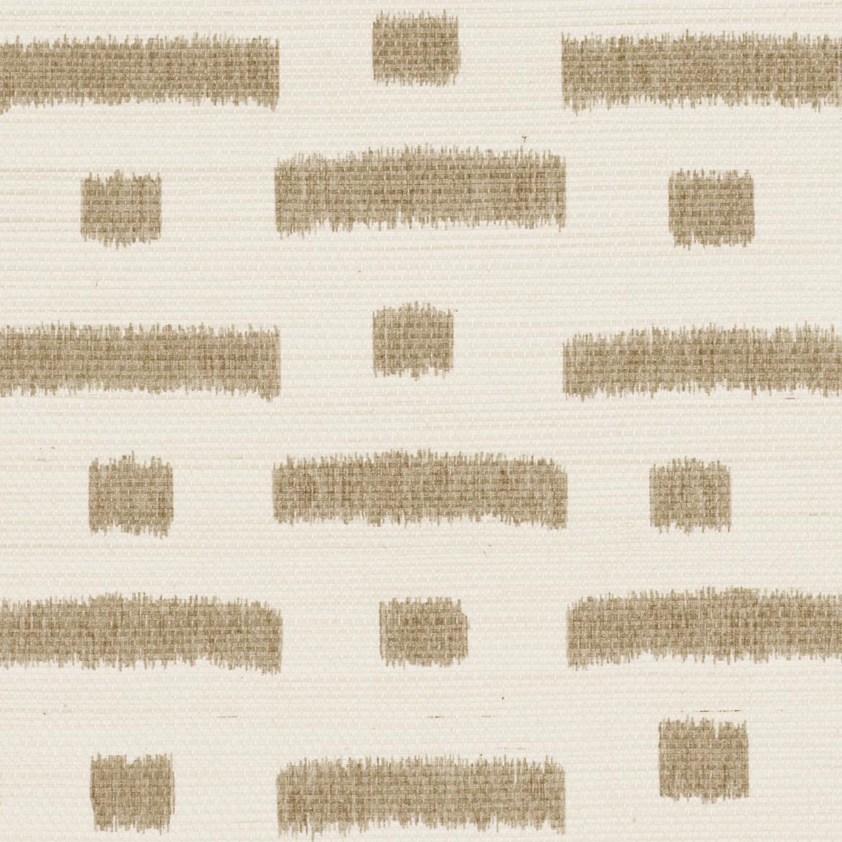Schumacher Abstract Ikat Sisal Taupe Wallpaper 5017592