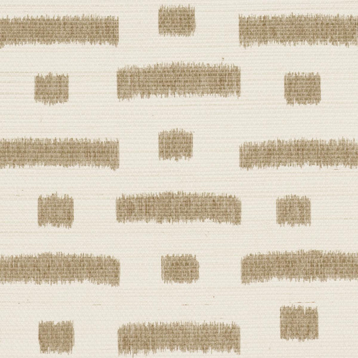 Schumacher Abstract Ikat Sisal Taupe Wallpaper 5017592