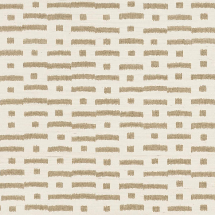 Schumacher Abstract Ikat Sisal Taupe Wallpaper 5017592