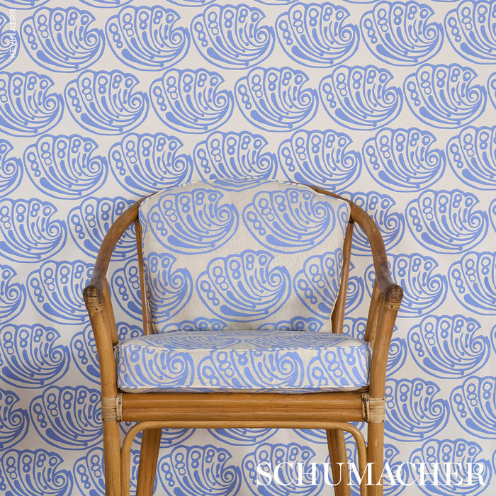 Schumacher Ramsgate French Blue Wallpaper 5017610
