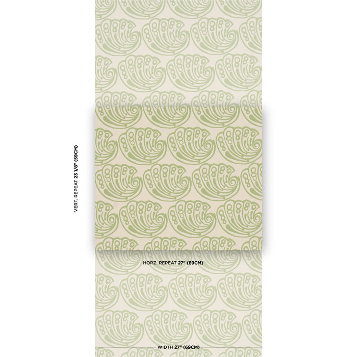 Schumacher Ramsgate Seaweed Wallpaper Sample 5017611