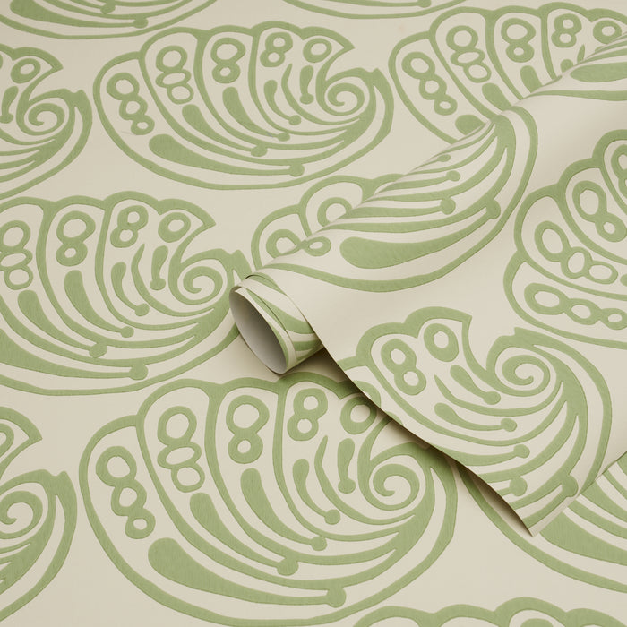 Schumacher Ramsgate Seaweed Wallpaper Sample 5017611