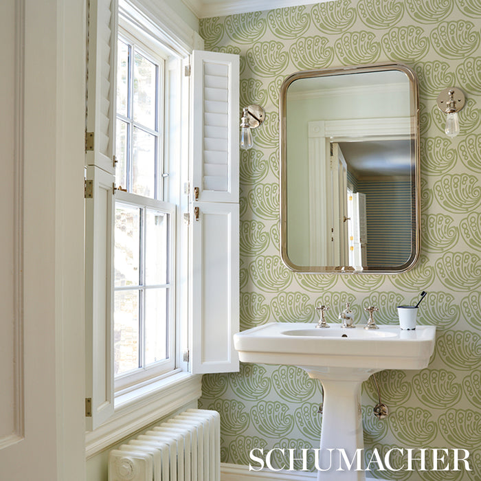 Schumacher Ramsgate Seaweed Wallpaper Sample 5017611