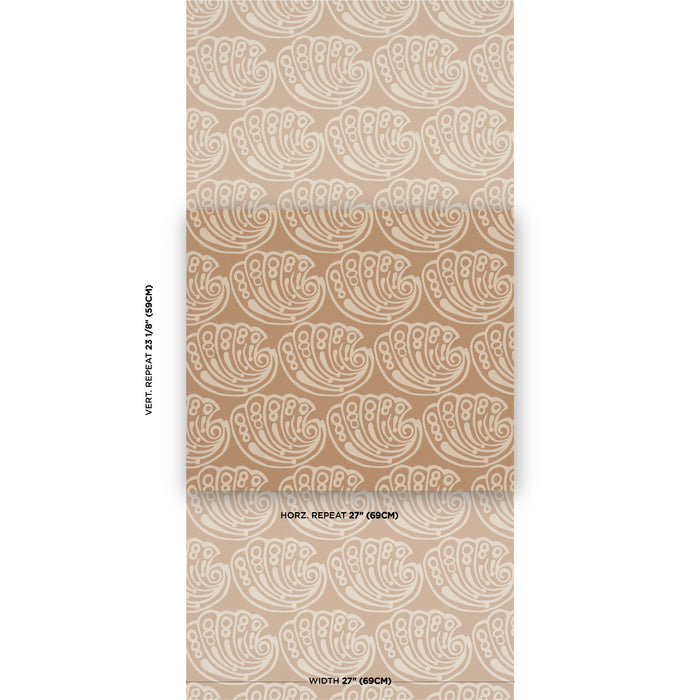 Schumacher Ramsgate Tan Wallpaper 5017612