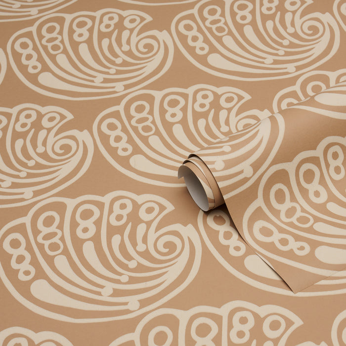 Schumacher Ramsgate Tan Wallpaper 5017612