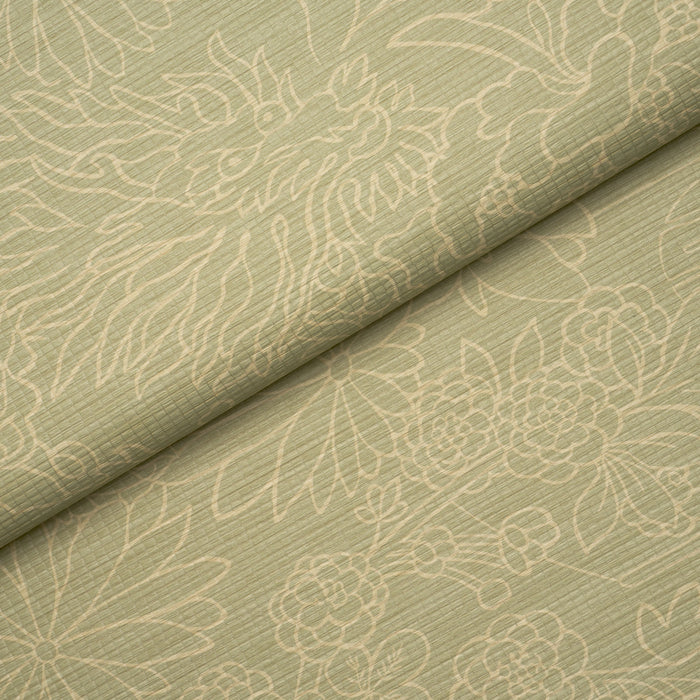 Schumacher Chiang Mai Dragon Silhouette Raffia Sage Wallpaper 5017621