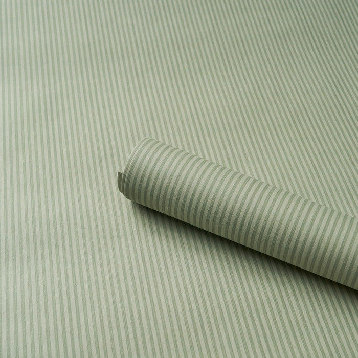 Schumacher Edwin Stripe Narrow Sage Wallpaper 5017630