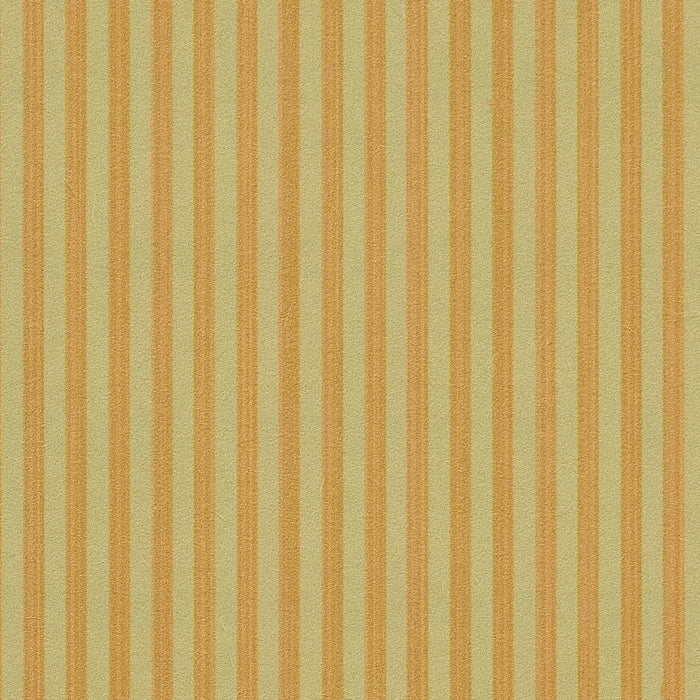 Schumacher Edwin Stripe Narrow Lemon Sage Wallpaper Sample 5017631
