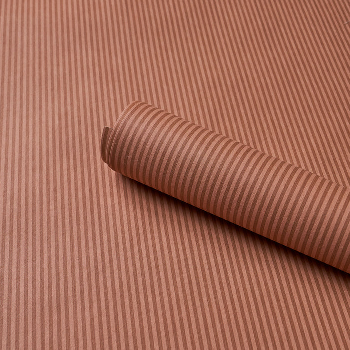 Schumacher Edwin Stripe Narrow Terracotta Wallpaper 5017633