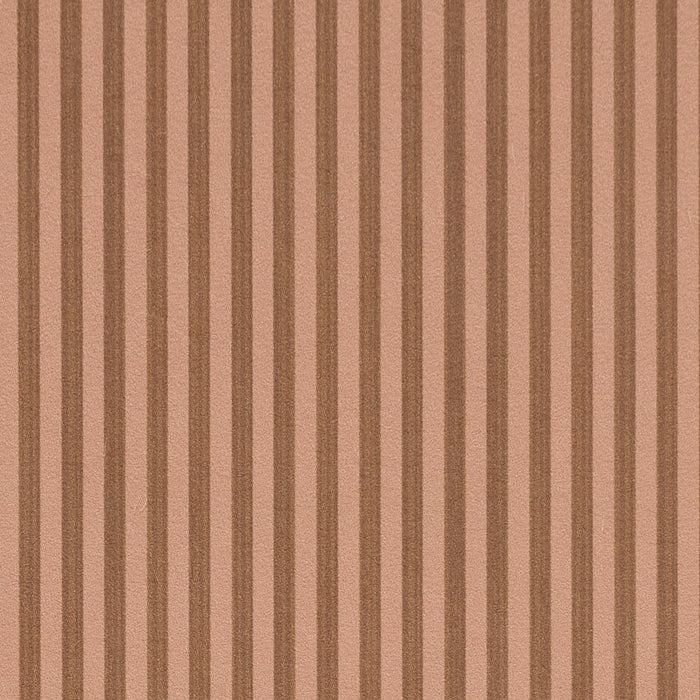 Schumacher Edwin Stripe Narrow Chestnut Rose Wallpaper Sample 5017634