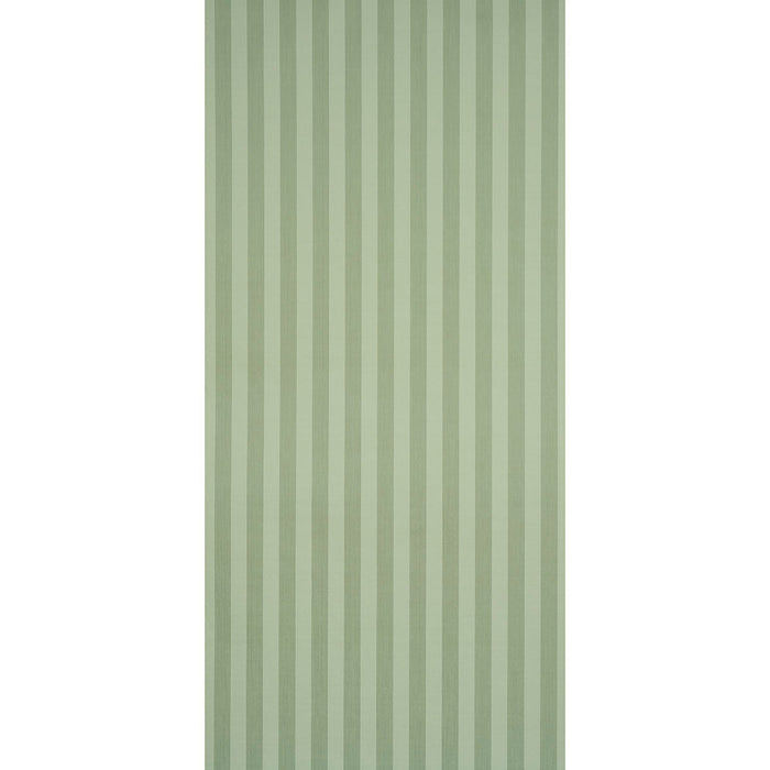 Schumacher Edwin Stripe Medium Sage Wallpaper Sample 5017640