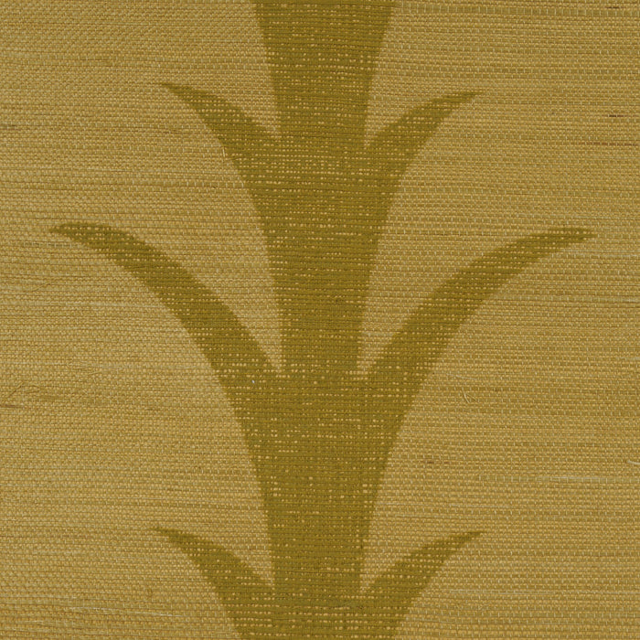 Schumacher Acanthus Stripe Sisal Celery Wallpaper 5017650