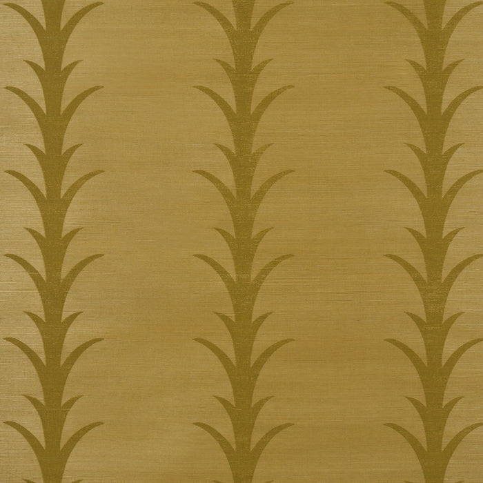 Schumacher Acanthus Stripe Sisal Celery Wallpaper 5017650