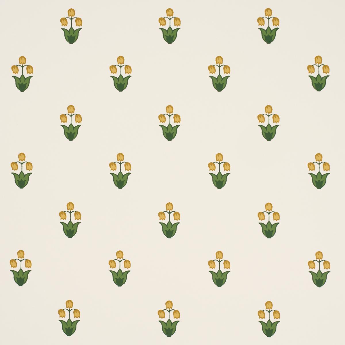 Schumacher Moira Marigold Wallpaper Sample 5017660