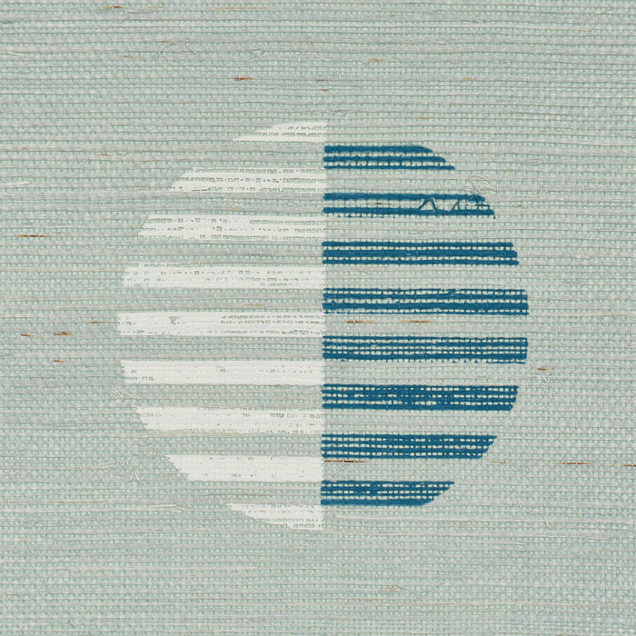 Schumacher Ando Hand Blocked Sisal Chambray Wallpaper 5017700