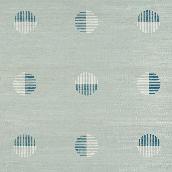 Schumacher Ando Hand Blocked Sisal Chambray Wallpaper 5017700