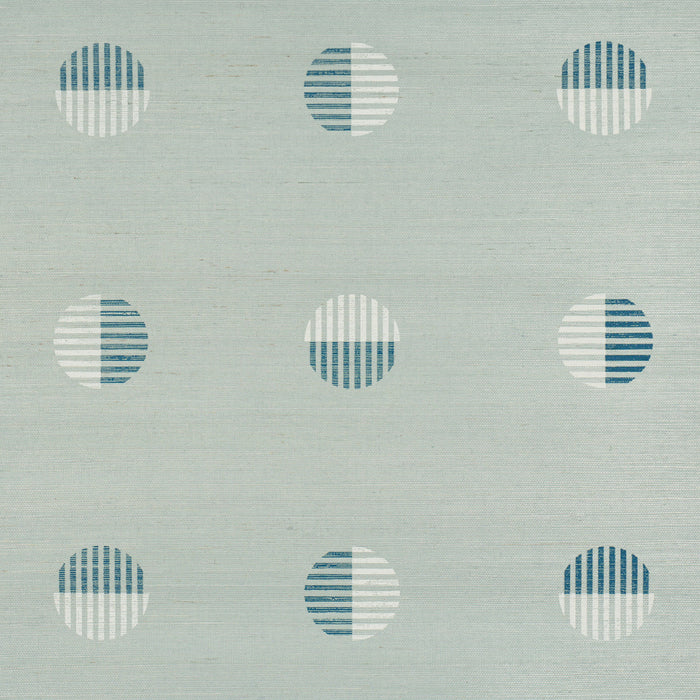 Schumacher Ando Hand Blocked Sisal Chambray Wallpaper Sample 5017700