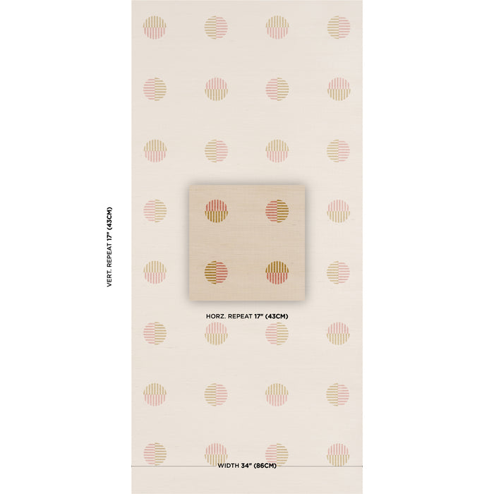 Schumacher Ando Hand Blocked Sisal Rust & Ochre Wallpaper 5017701