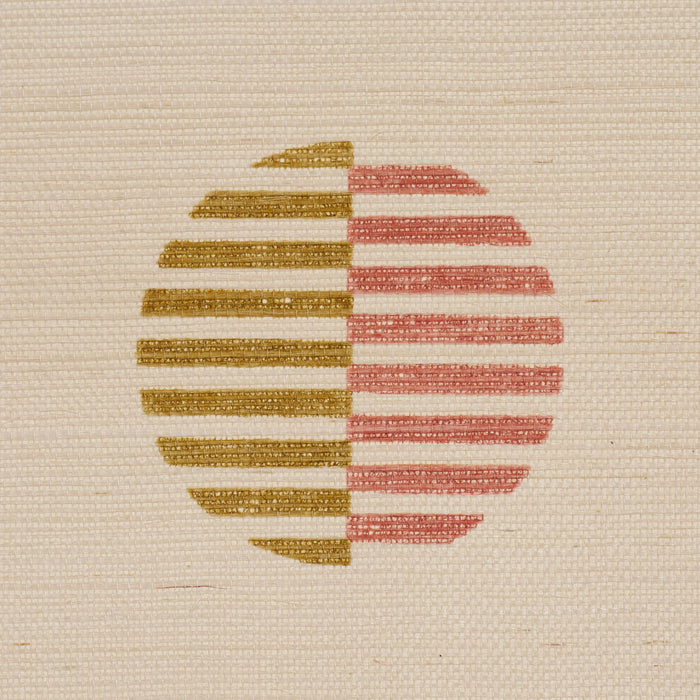 Schumacher Ando Hand Blocked Sisal Rust & Ochre Wallpaper 5017701
