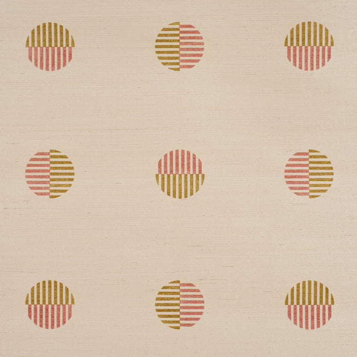 Schumacher Ando Hand Blocked Sisal Rust & Ochre Wallpaper Sample 5017701