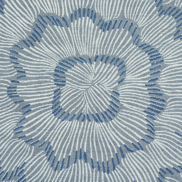 Schumacher Feather Bloom Sisal Cornflower Wallpaper Sample 5017711