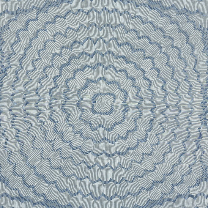Schumacher Feather Bloom Sisal Cornflower Wallpaper 5017711