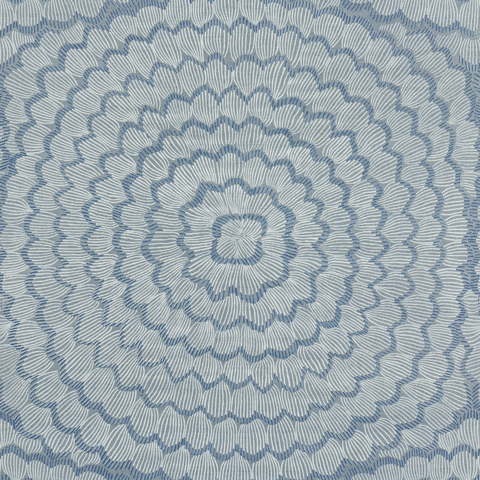 Schumacher Feather Bloom Sisal Cornflower Wallpaper Sample 5017711