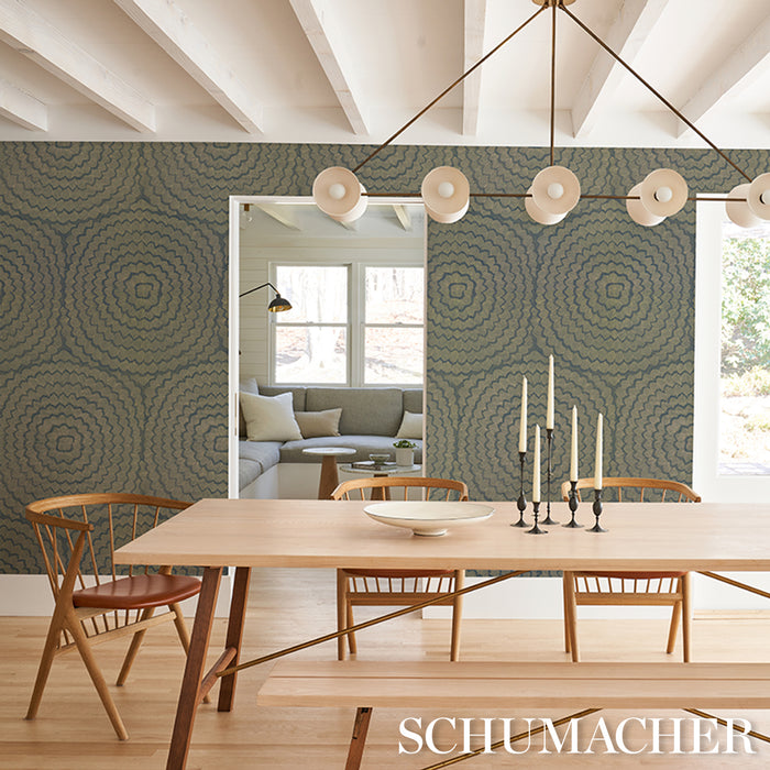 Schumacher Feather Bloom Sisal Nile Wallpaper Sample 5017712
