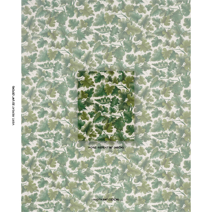 Schumacher Edinburgh Vine Moss Wallpaper Sample 5017730
