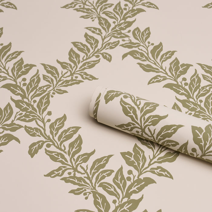 Schumacher Tyninghame Trellis Sage Wallpaper 5017750