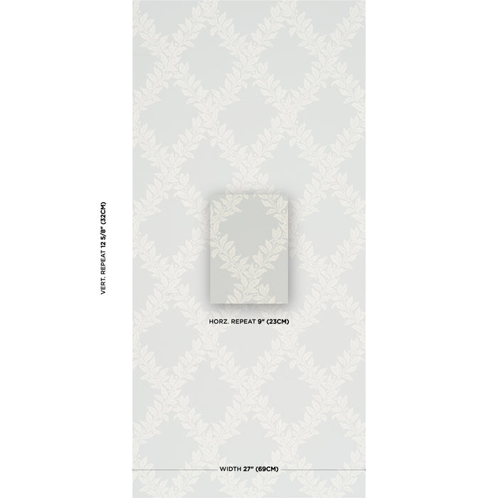 Schumacher Tyninghame Trellis Sky Wallpaper Sample 5017752