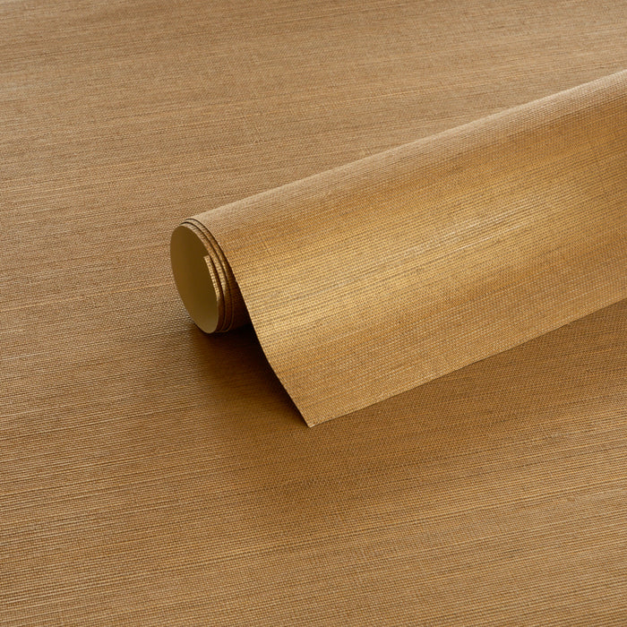 Schumacher Hemp Shimmer Gold Shimmer Wallpaper 5017770