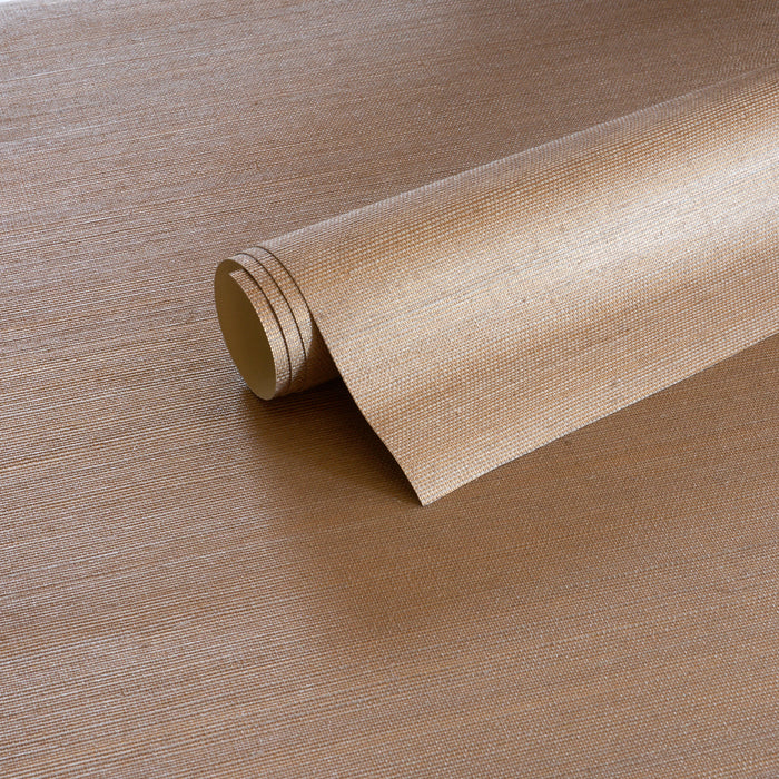 Schumacher Hemp Shimmer Taupe Shimmer Wallpaper 5017771