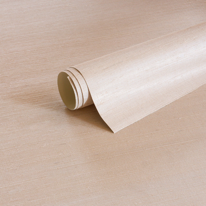 Schumacher Hemp Shimmer Blush Shimmer Wallpaper Sample 5017773
