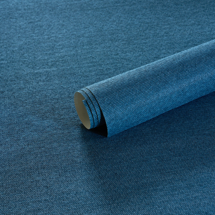 Schumacher Minsun Paperweave Medium Blue Wallpaper Sample 5017793