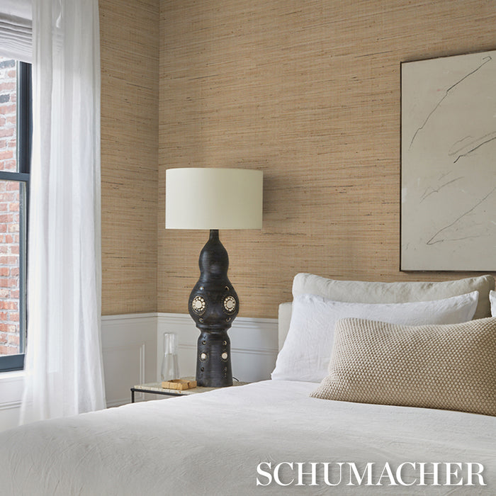Schumacher Namu Raffia & Abaca Weave Light Natural Wallpaper 5017810
