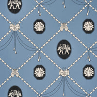 Schumacher Edith Blue Wallpaper 5017841